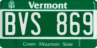 VT license plate BVS869