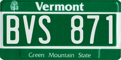 VT license plate BVS871