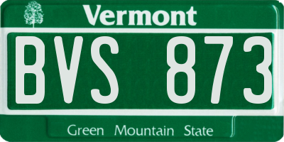 VT license plate BVS873