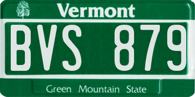 VT license plate BVS879