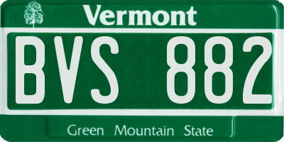 VT license plate BVS882