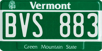 VT license plate BVS883