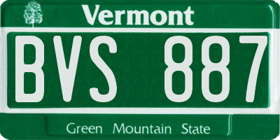 VT license plate BVS887