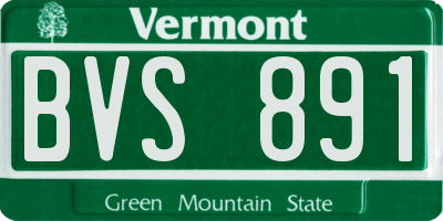 VT license plate BVS891