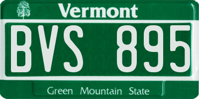 VT license plate BVS895
