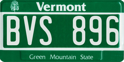 VT license plate BVS896