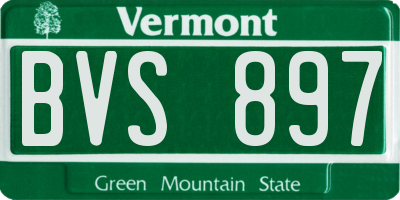 VT license plate BVS897