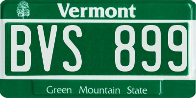 VT license plate BVS899