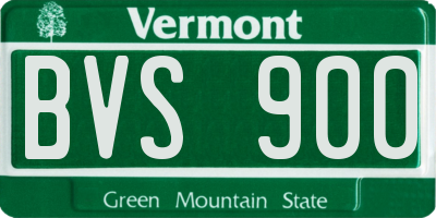VT license plate BVS900