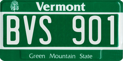 VT license plate BVS901