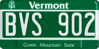 VT license plate BVS902