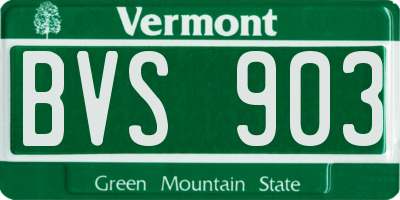 VT license plate BVS903