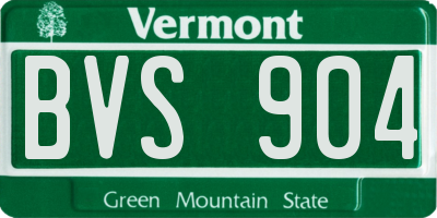 VT license plate BVS904