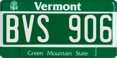 VT license plate BVS906
