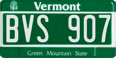VT license plate BVS907