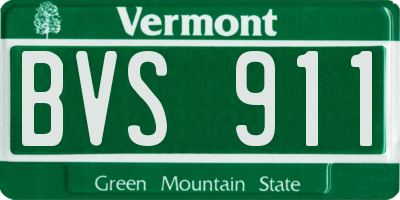 VT license plate BVS911