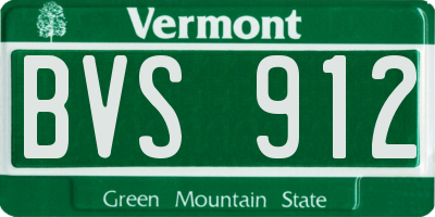 VT license plate BVS912