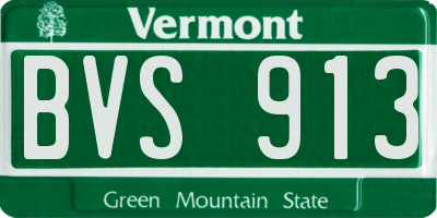 VT license plate BVS913
