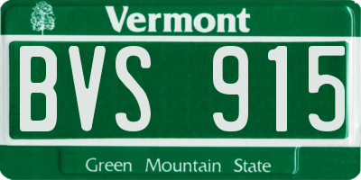 VT license plate BVS915