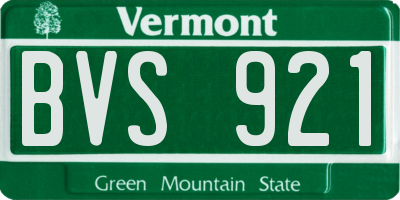 VT license plate BVS921