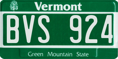 VT license plate BVS924
