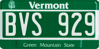 VT license plate BVS929
