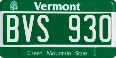 VT license plate BVS930