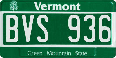 VT license plate BVS936