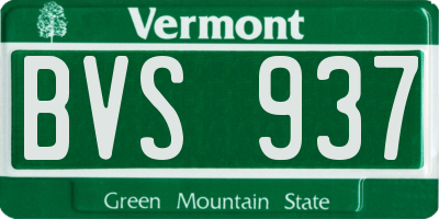 VT license plate BVS937