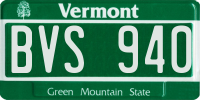 VT license plate BVS940