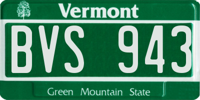 VT license plate BVS943