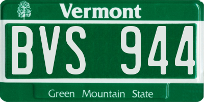 VT license plate BVS944