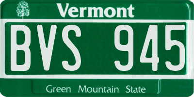 VT license plate BVS945
