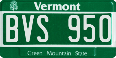 VT license plate BVS950