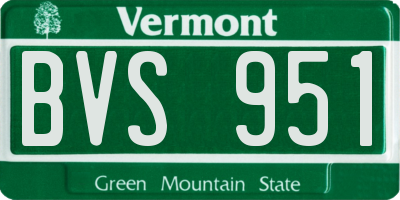VT license plate BVS951