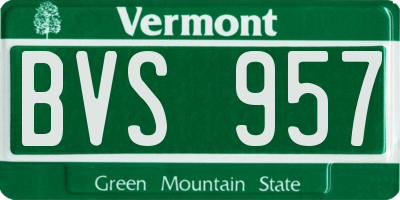 VT license plate BVS957
