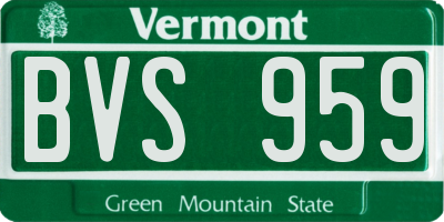 VT license plate BVS959