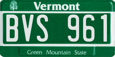 VT license plate BVS961