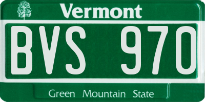 VT license plate BVS970