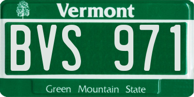 VT license plate BVS971