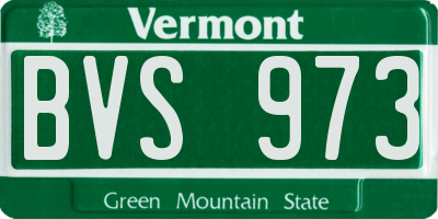 VT license plate BVS973
