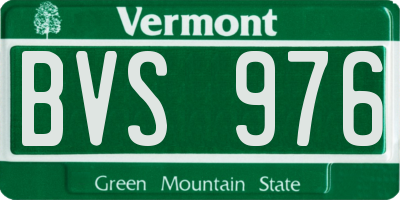 VT license plate BVS976