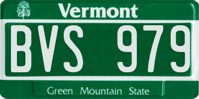 VT license plate BVS979