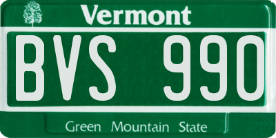 VT license plate BVS990