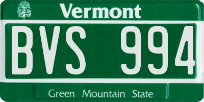 VT license plate BVS994