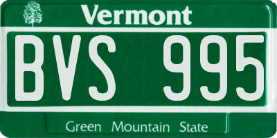 VT license plate BVS995