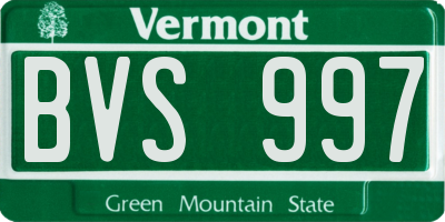 VT license plate BVS997