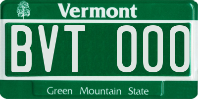 VT license plate BVT000