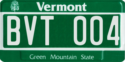 VT license plate BVT004