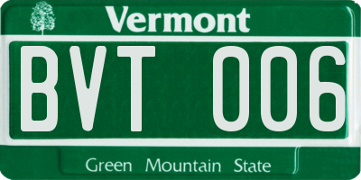 VT license plate BVT006